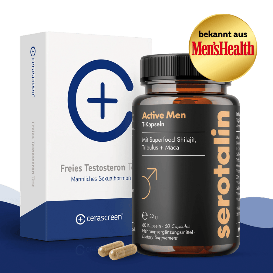 NEU Produktbild – Serotalin Active Men Bundle mit cerascreen Testo-Kit