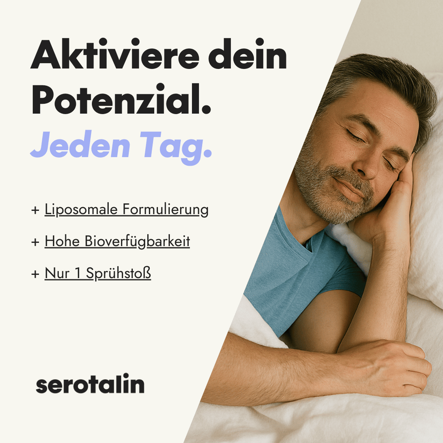 NEU Produktbild – Vorteile des liposomalen Melatoninsprays von Serotalin
