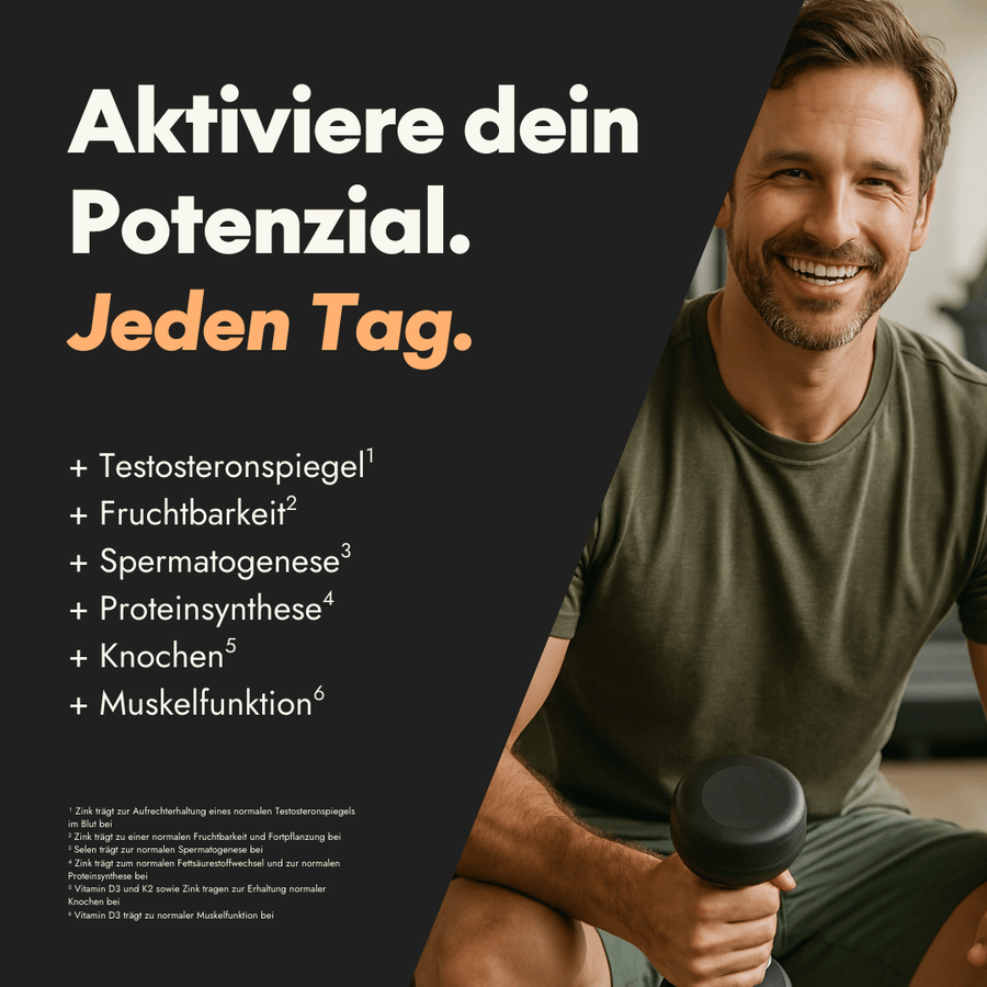 NEU Produktbild Darstellung der Vorteile der Serotalin Active Men T-Kapseln