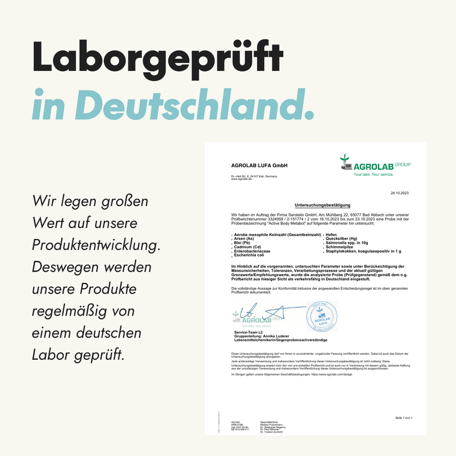 NEU Produktbild – Laborbericht zur Metabol Rezeptur