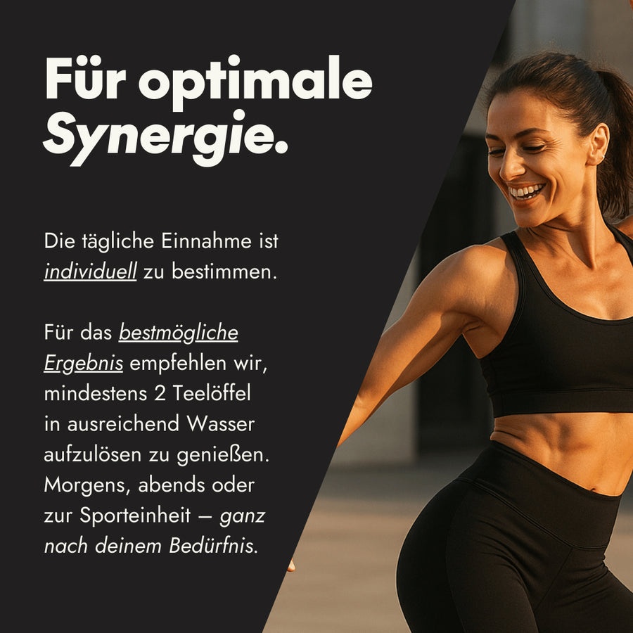 Synergie-Effekt der Inhaltsstoffe im Serotalin Active Women Multi-Vitaldrink – Aminosäuren, Vitamine und Mineralstoffe