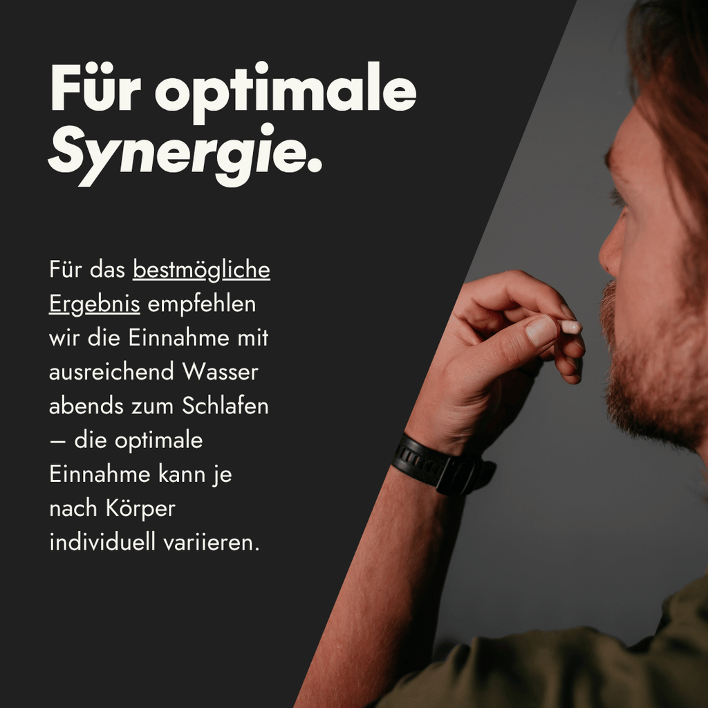 NEU Produktbild – Einnahmeempfehlung der Active Men Night T-Kapseln