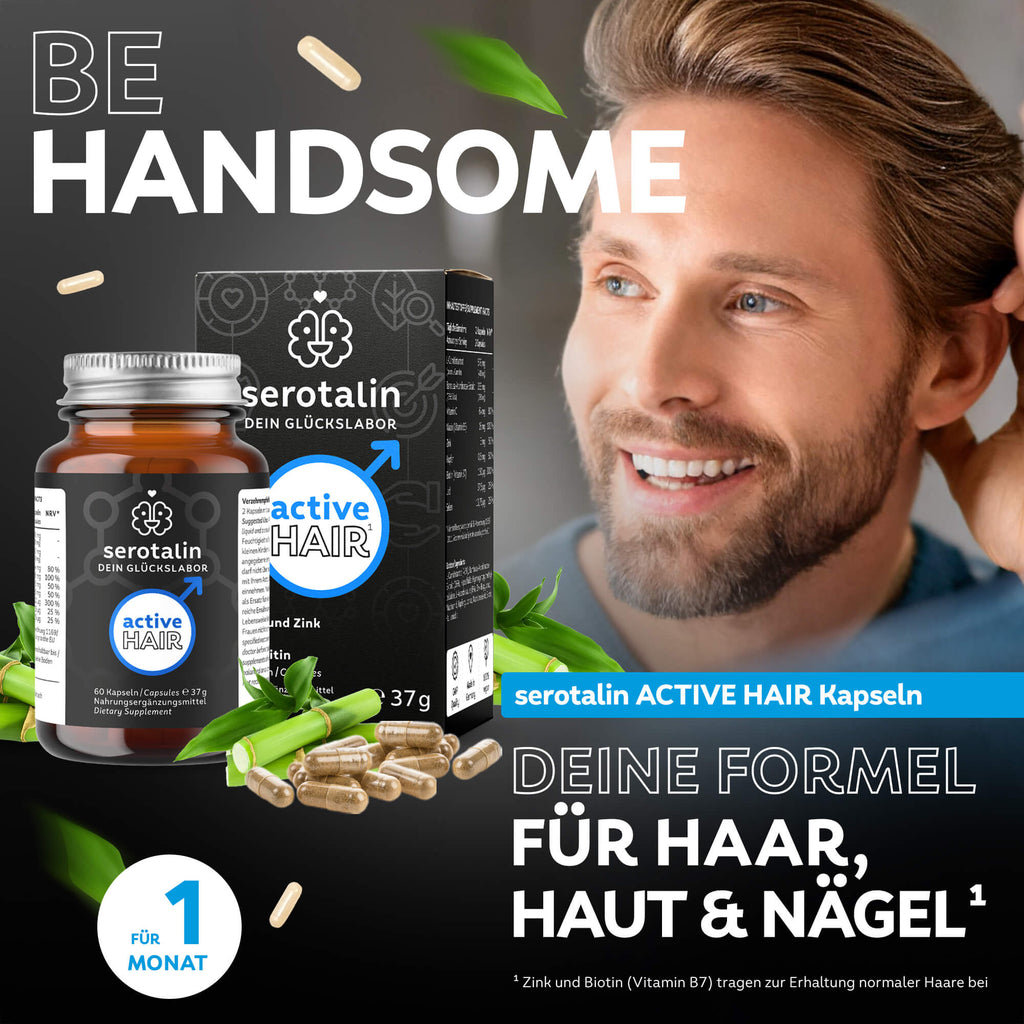 Produktbild 1 Serotalin Active Hair Kapseln - Nahrungsergänzung für Haar, Haut & Bart