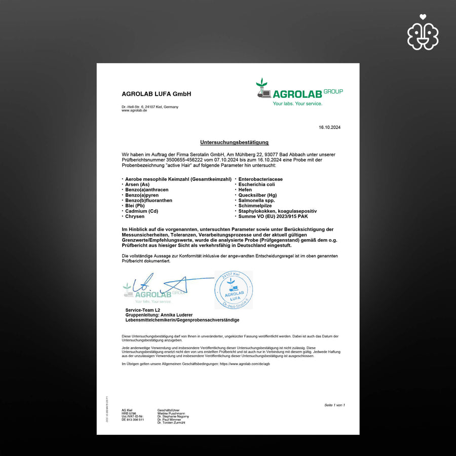 Produktbild 6 Serotalin Active Hair - Prüfbericht Agrolab Luca